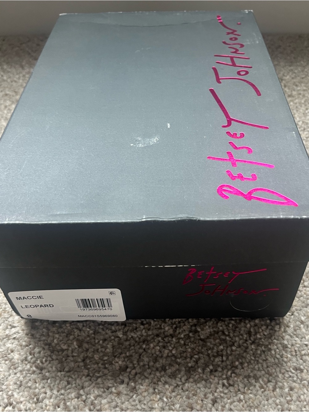 NEW IN BOX. Betsey Johnson MACCIE Leopard Pearl Bow platform Mules size 8 - Picture 13 of 13